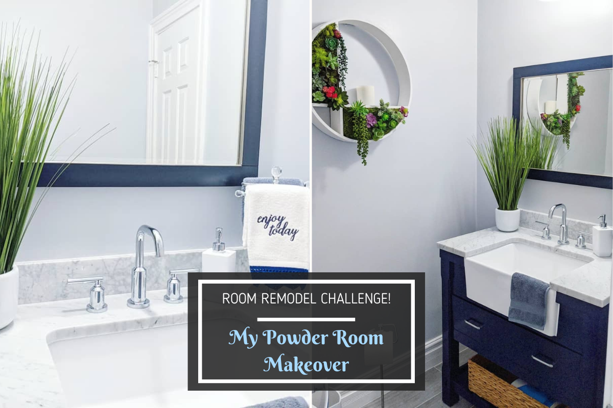 Room Remodel Challenge - Powder Room - Stitched To Style