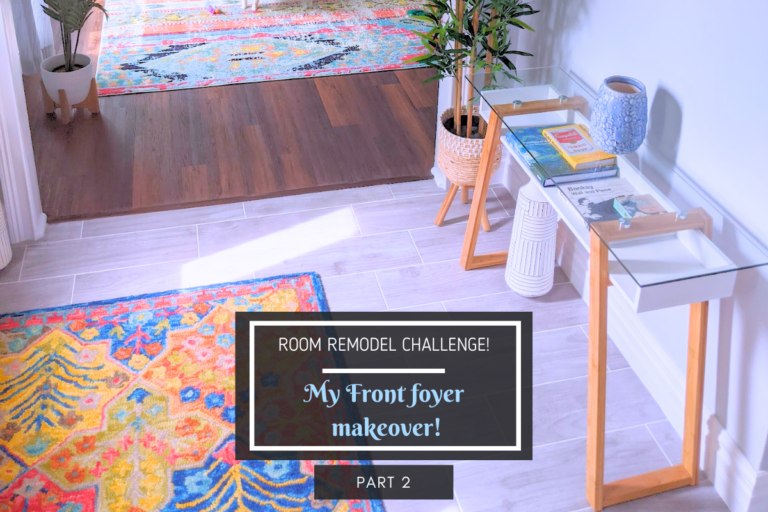Room Remodel Challenge - My Foyer Remodel Makeover - Part 2 - Stitched ...