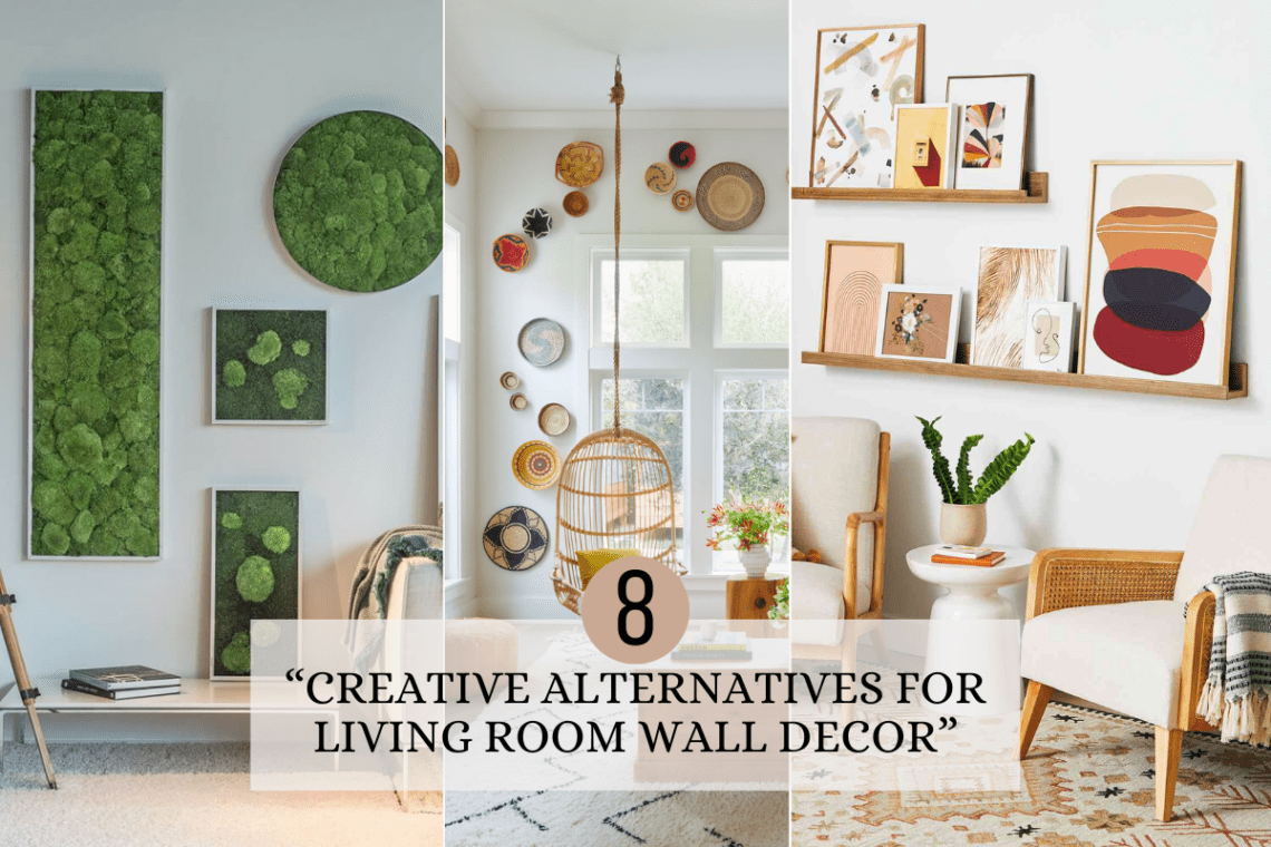 Creative Alternatives to Picture Frames for Living Room Wall Decor