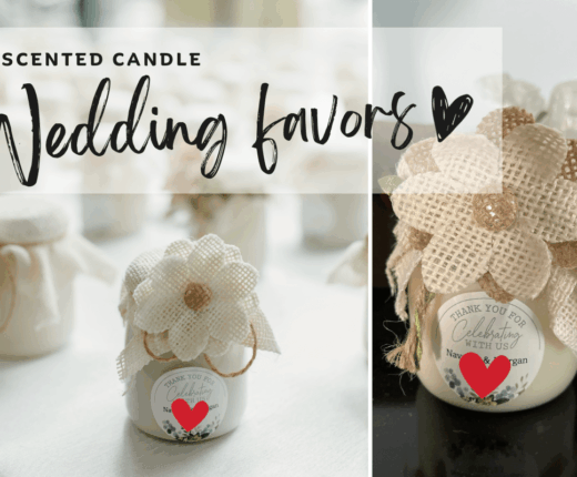 scented candles burlap ribbon wedding favors