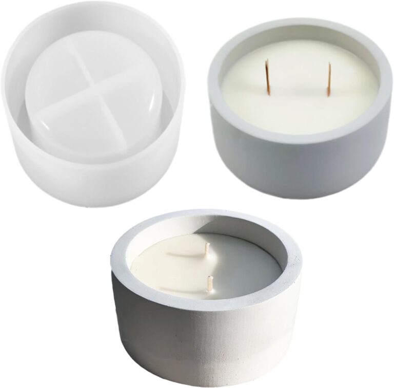 Creative Cylinder Silicone Candle Vessels Pot Molds