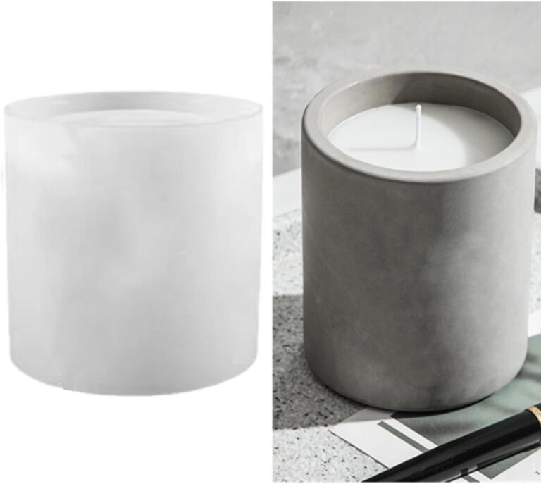 Creative Cylinder Silicone Candle Vessels Pot Molds