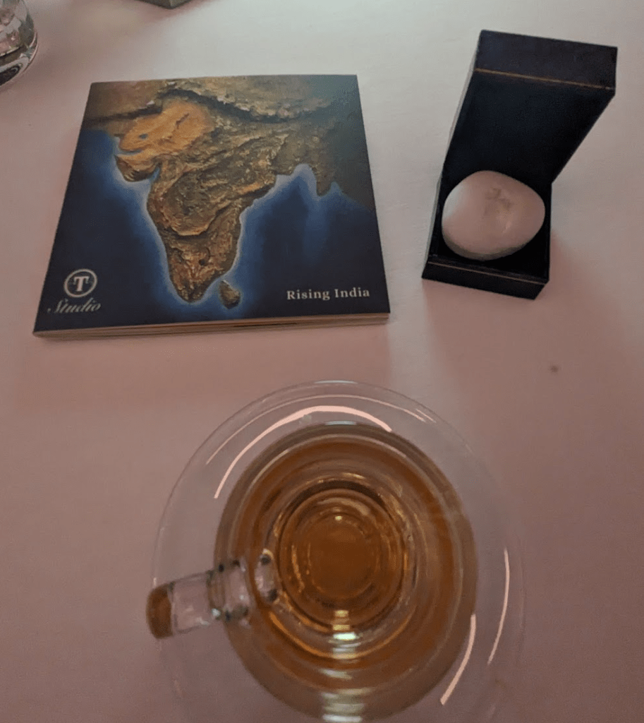 Tresind Studio Restaurant Review Rising India Book and Rock Salt with Tea