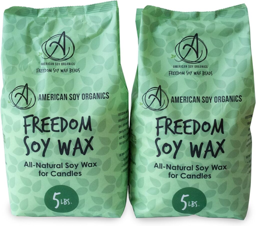 American Soy Organics Freedom Soy Wax Beads for Candle Making - Natural Candle Making Supplies - Paraffin-Free