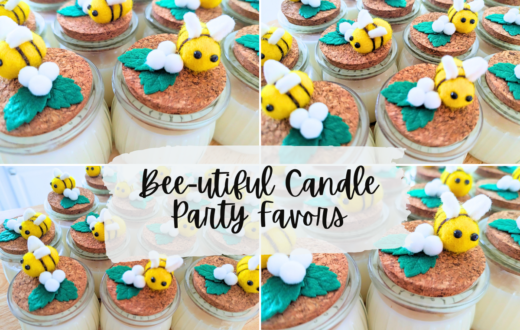 Beeutiful Candle Party Favors Glass jars with cork lids