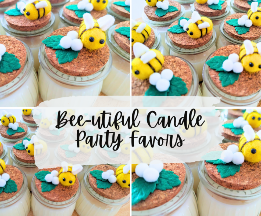 Beeutiful Candle Party Favors Glass jars with cork lids