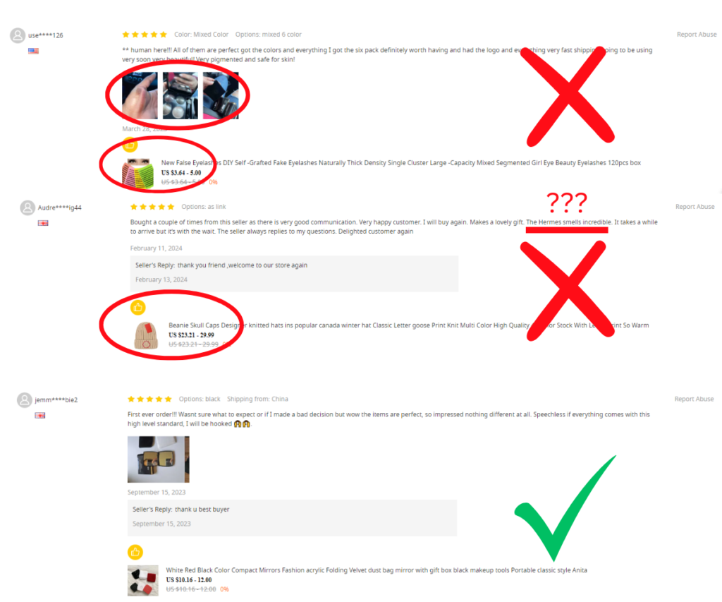 DHGate Tips for shopping on the marketplace and avoid getting scammed make sure reviews match product