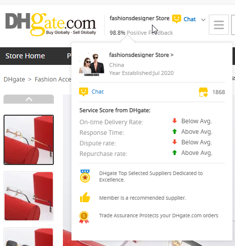 Avoid getting scammed on DHGate - check buyer reviews and ratings