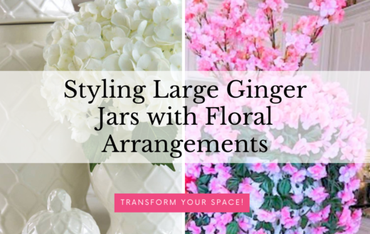 Styling Large Ginger Jars with Floral Arrangements