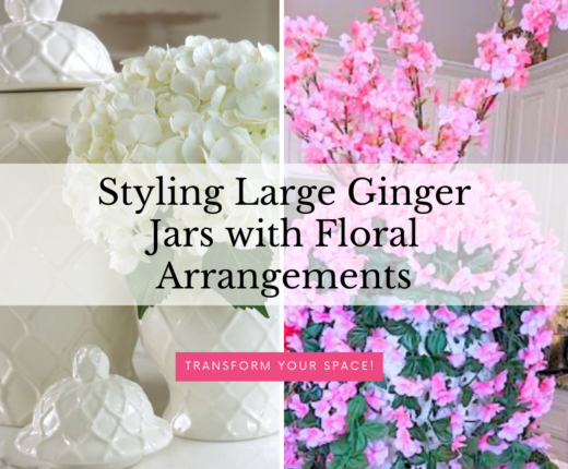 Styling Large Ginger Jars with Floral Arrangements