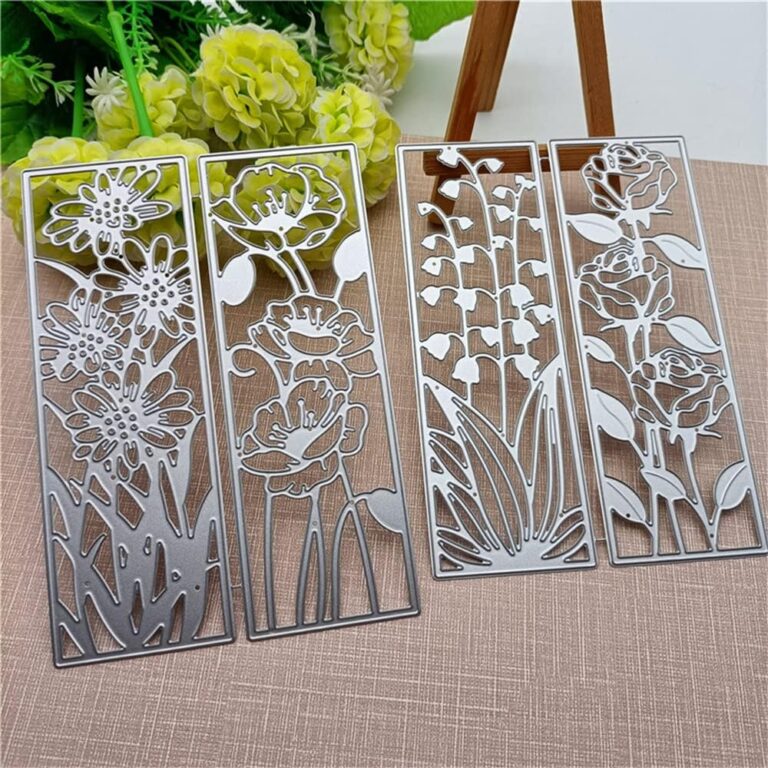 4 Pieces Background Flower Frame Metal Cutting Dies