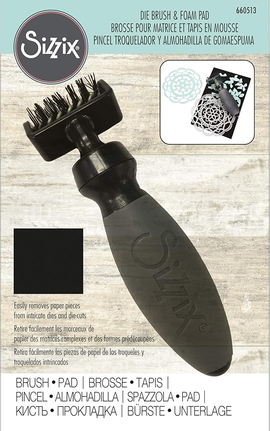 Sizzix Black Die Brush and Foam Pad